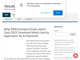 'resultup.in' screenshot