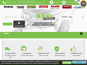 'code-remorques.fr' screenshot