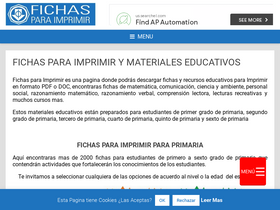'fichasparaimprimir.com' screenshot