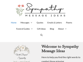'sympathymessageideas.com' screenshot