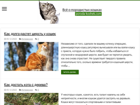 'poroda-koshek.com' screenshot