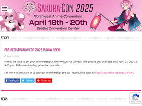 'sakuracon.org' screenshot