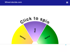 'wheel-decide.com' screenshot