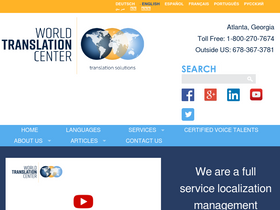 'worldtranslationcenter.com' screenshot