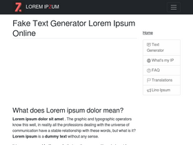 'loremipzum.com' screenshot