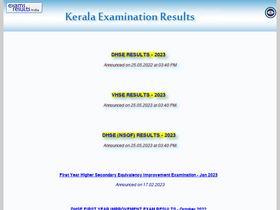 'keralaresults.nic.in' screenshot
