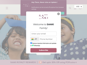 'saaki.co' screenshot