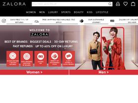 'zalora.com.hk' screenshot