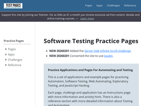 testpages.eviltester.com