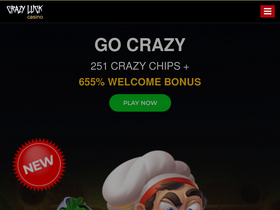 'crazyluckcasino.com' screenshot