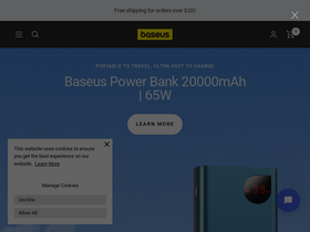 'baseus.com' screenshot