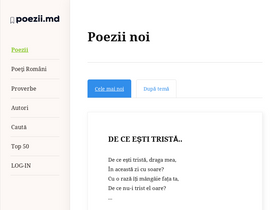 'poezii.md' screenshot