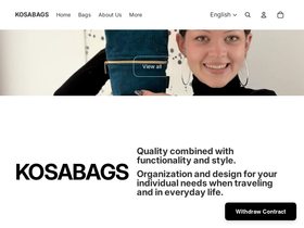 kosabags.com homepage screenshot