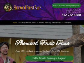 'sherwoodforestfaire.com' screenshot