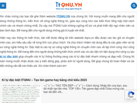 'itqnu.vn' screenshot