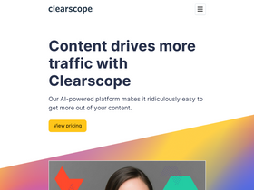 'clearscope.io' screenshot