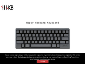 'happyhackingkb.com' screenshot