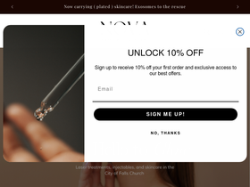 novamedicalskincare.com homepage screenshot