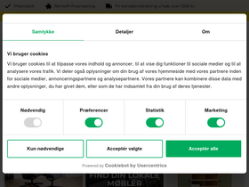 'mobler.dk' screenshot