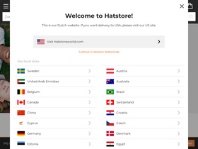 'hatstore.nl' screenshot