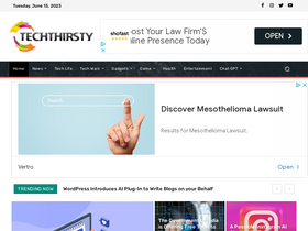 'techthirsty.com' screenshot