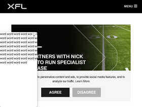 'xfl.com' screenshot