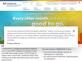 'cabenuva.com' screenshot