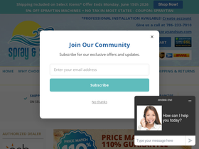 sprayandsun.com homepage screenshot