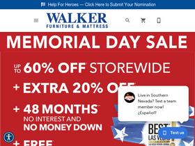 'walkerfurniture.com' screenshot