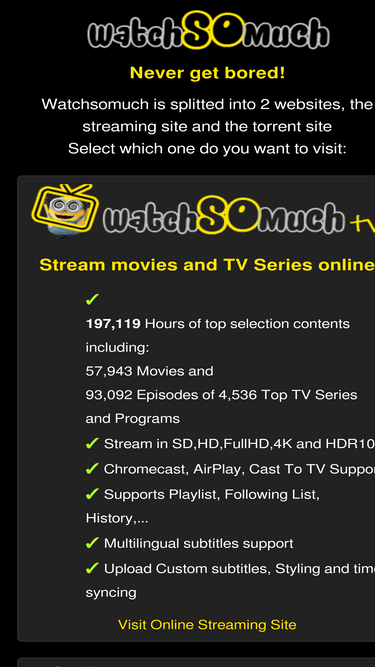 Watch so much movie site sales