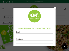 allcleanfood.com homepage screenshot