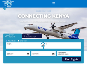 fly748.com homepage screenshot