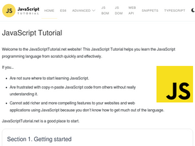 'javascripttutorial.net' screenshot