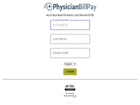 'physicianbillpay.com' screenshot