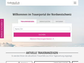 'gedenkzeit.ch' screenshot