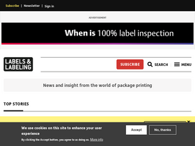 'labelsandlabeling.com' screenshot
