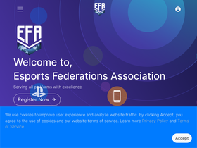 'efaesports.com' screenshot