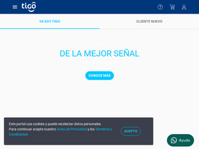 'tigo.com.hn' screenshot