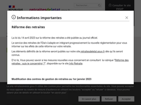 'retraitesdeletat.gouv.fr' screenshot