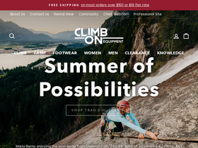 'climbonequipment.com' screenshot