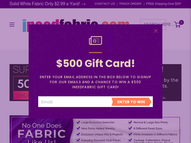 'ineedfabric.com' screenshot