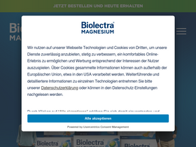 'biolectra-magnesium.de' screenshot