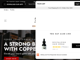copperjohns.com homepage screenshot