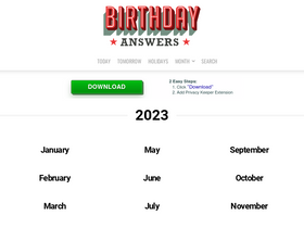 'birthdayanswers.com' screenshot