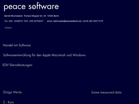 'peacesoftware.de' screenshot