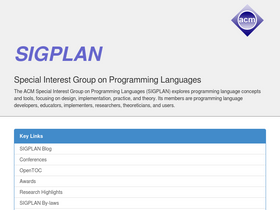 'sigplan.org' screenshot