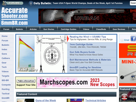 'accurateshooter.com' screenshot