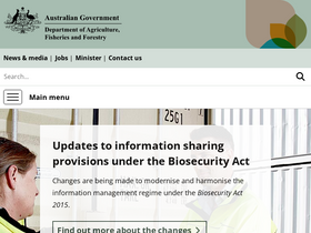 'agriculture.gov.au' screenshot