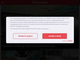 'clubalfa.it' screenshot