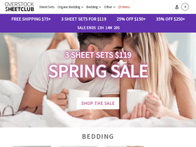 'overstocksheetclub.com' screenshot